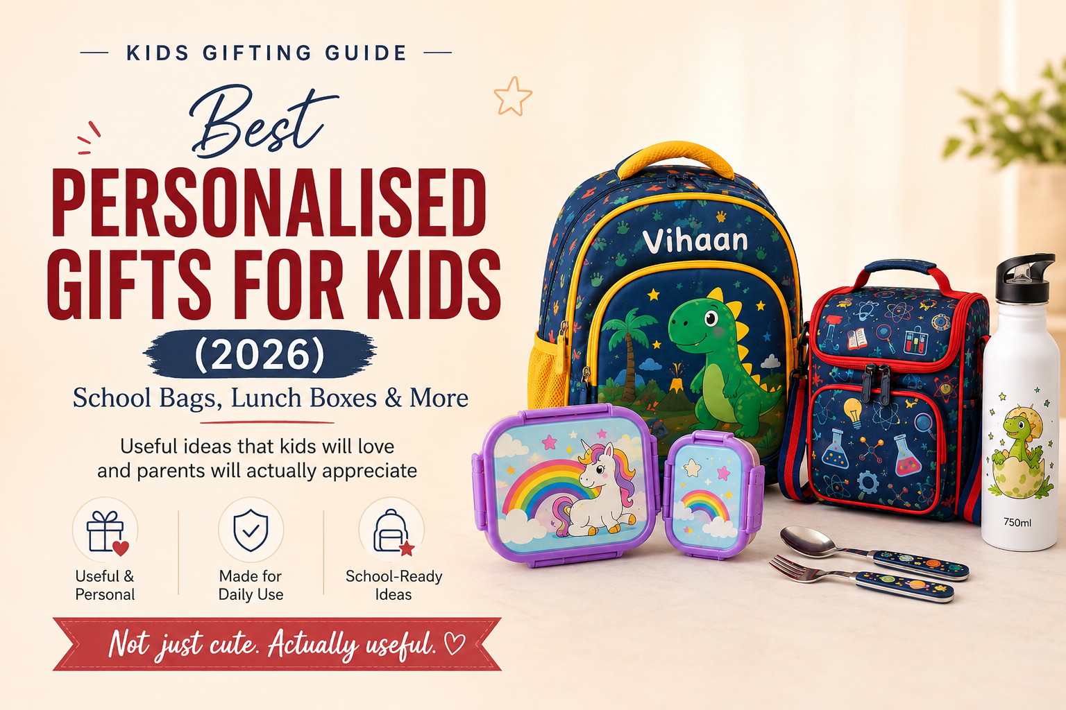 Best Personalised Gifts for Kids | School Bags, Lunch Boxes & Bottles