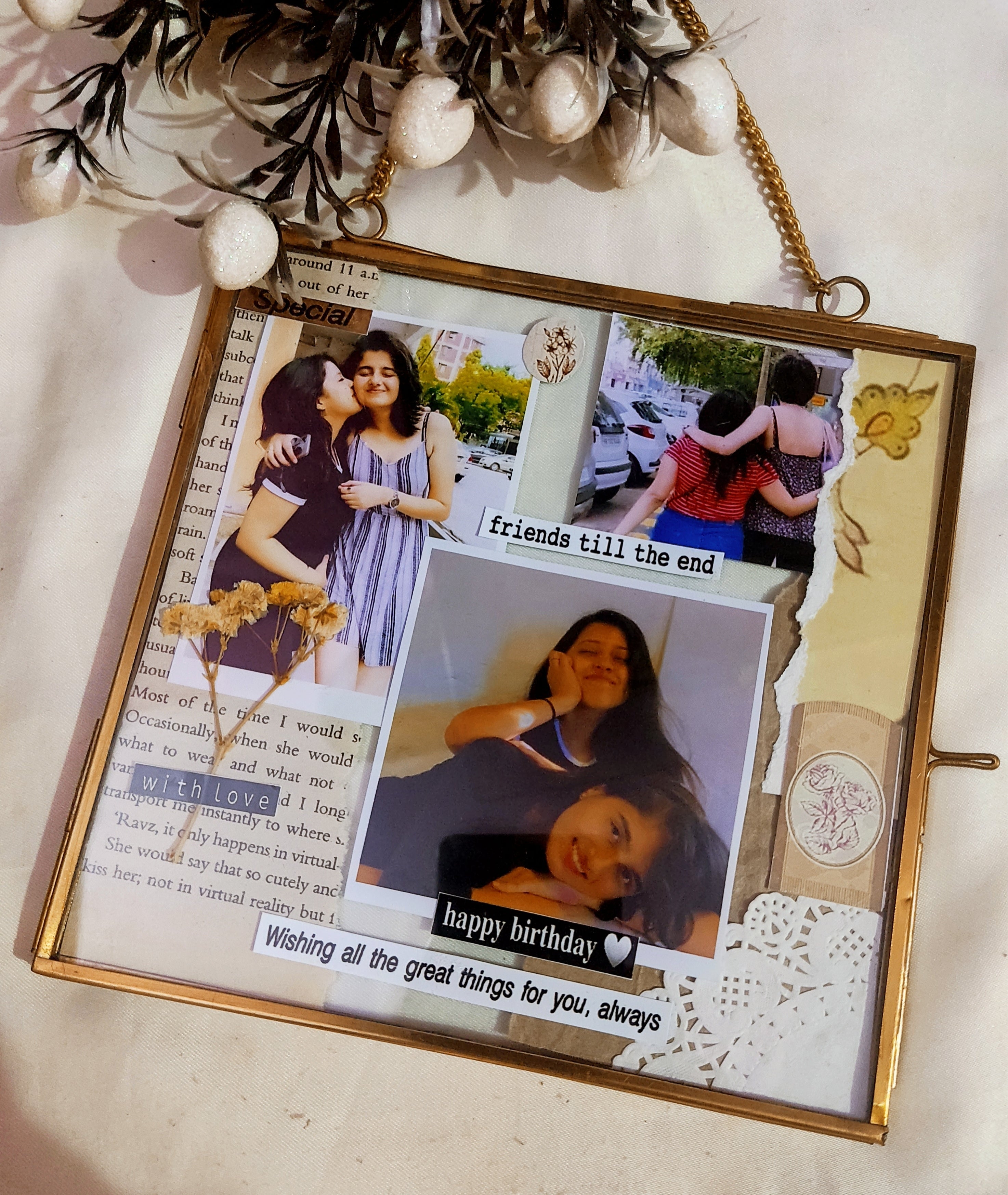 Girl Best Friend Theme Personalised Vintage Frame